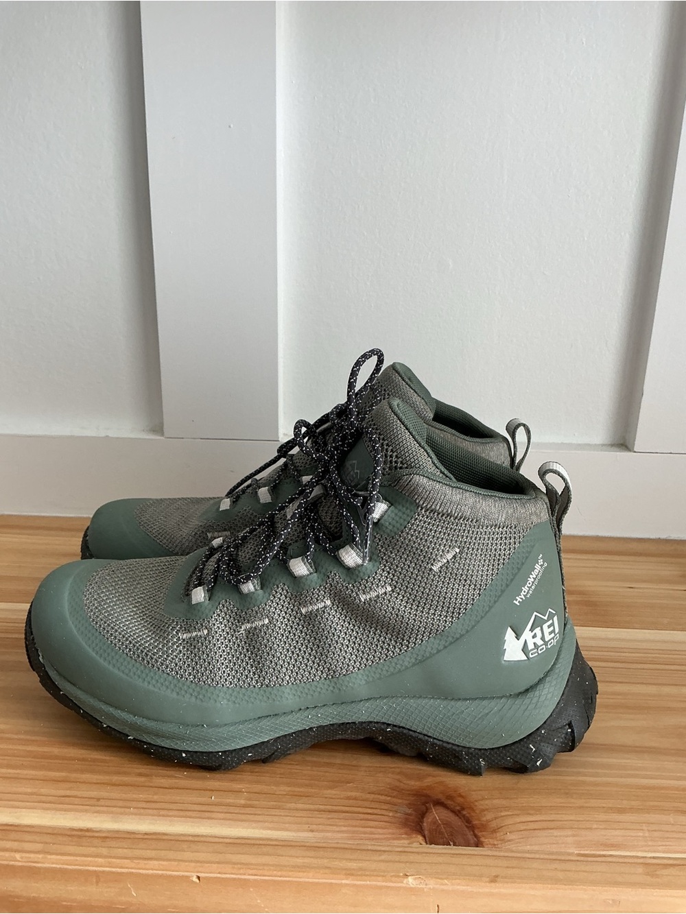 REI Olive Green and Gray Women's Ankle Hiking Boots